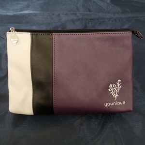 Younique Color Block Cosmetics Makeup Bag